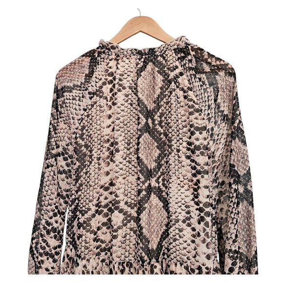 Women's - Show Me You Mumu Snake Print Long Sleeve Mini Dress, Size Small - Picture 9 of 10